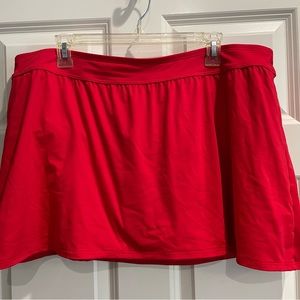 Lands' End Women's Red Swim Skirt